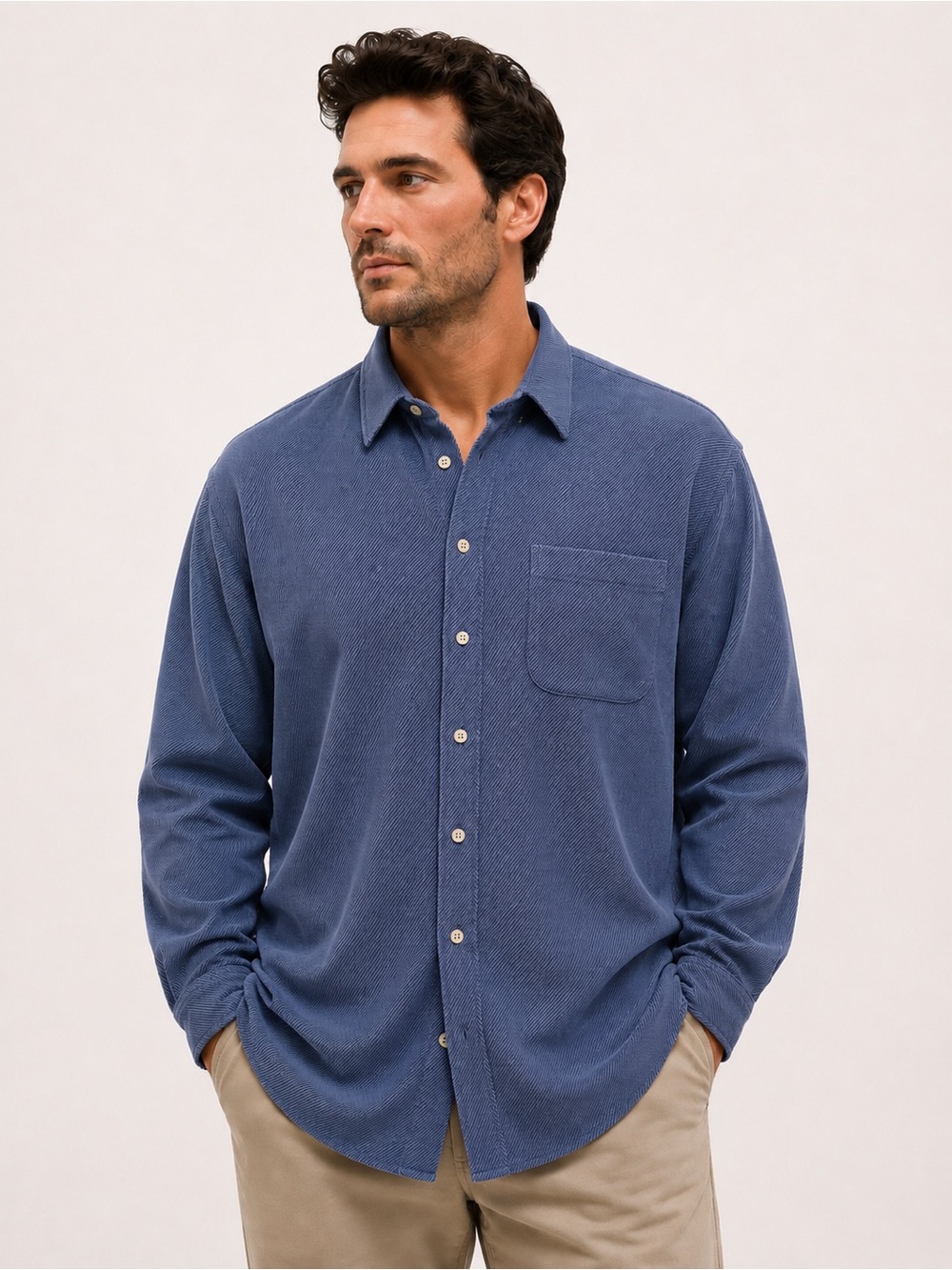 BUGATCHI Uomo Textured Button Front Shirt Men’s XXL